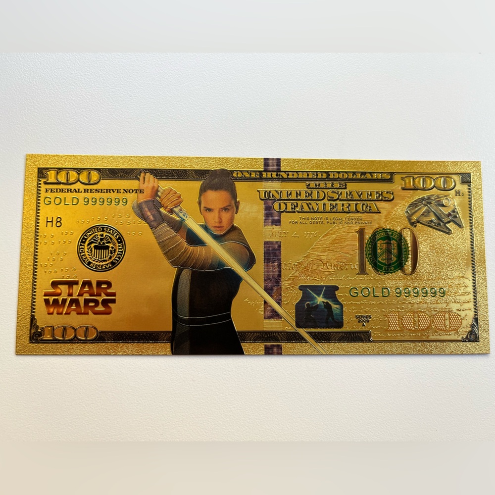 (SALE) Star Wars 24K gold foil/plated novelty note